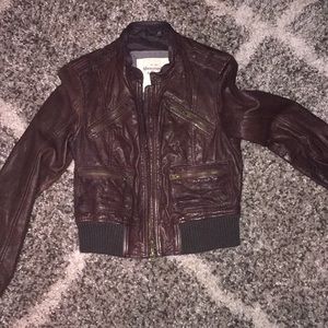 Abercrombie & fitch leather jacket size medium.